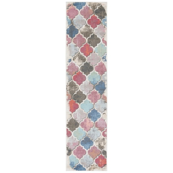 SAFAVIEH Phoenix Aleta Geometric Area Rug, Blue/Red, 8' x 10'