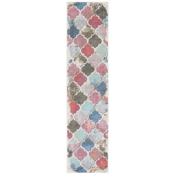 SAFAVIEH Phoenix Aleta Geometric Area Rug, Blue/Red, 8' x 10'
