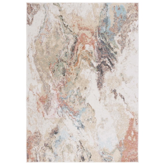 SAFAVIEH Phoenix Annora Abstract Area Rug, Ivory/Gold Rust, 4'5" x 6'5"