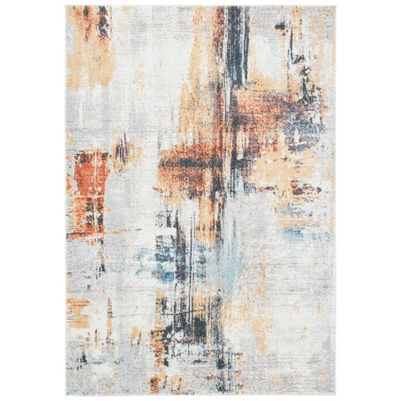 SAFAVIEH Phoenix Avery Abstract Area Rug, Ivory/Grey, 8' x 10'