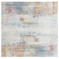 thumbnail image 1 of SAFAVIEH Phoenix Basil Abstract Area Rug, Aqua/Gold Rose, 6'7" x 6'7" Square, 1 of 8