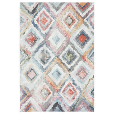 SAFAVIEH Phoenix Benson Geometric Area Rug, Blue/Red, 8' x 10'