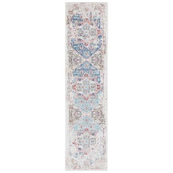 SAFAVIEH Phoenix Beulah Abstract Area Rug, Ivory/Blue, 8' x 10'
