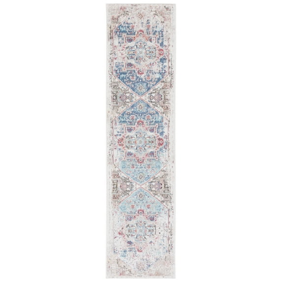 SAFAVIEH Phoenix Beulah Abstract Area Rug, Ivory/Blue, 8' x 10'