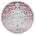 thumbnail image 1 of SAFAVIEH Phoenix Beulah Abstract Area Rug, Red/Ivory, 6'7" x 6'7" Round, 1 of 8