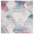 thumbnail image 1 of SAFAVIEH Phoenix Beuregard Geometric Area Rug, Ivory/Blue, 6'7" x 6'7" Square, 1 of 3