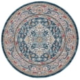 thumbnail image 1 of SAFAVIEH Phoenix Christopher Floral Area Rug, Ivory/Blue, 5' x 5' Round, 1 of 8