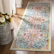 SAFAVIEH Phoenix Collection PHX156B Blue / Yellow Rug