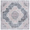 thumbnail image 1 of SAFAVIEH Phoenix Jepson Medallion Area Rug, Grey/Ivory, 6'7" x 6'7" Square, 1 of 8