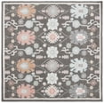 thumbnail image 1 of SAFAVIEH Phoenix Joseph Floral Area Rug, Dark Gray/Ivory Blue, 6'7" x 6'7" Round, 1 of 7