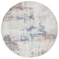 thumbnail image 1 of SAFAVIEH Phoenix Lynna Abstract Area Rug, Ivory/Blue Rust, 6'7" x 6'7" Round, 1 of 8