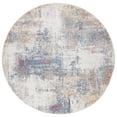 thumbnail image 1 of SAFAVIEH Phoenix Maralyn Abstract Area Rug, Ivory/Blue Rust, 6'7" x 6'7" Round, 1 of 8