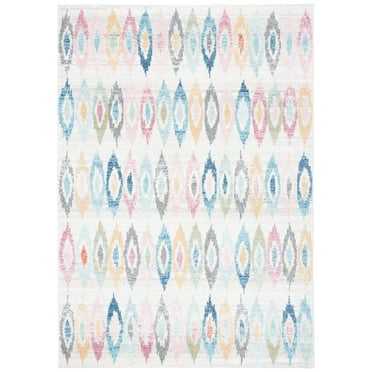 SAFAVIEH Phoenix Milford Geometric Area Rug, Ivory/Blue, 8' x 10'