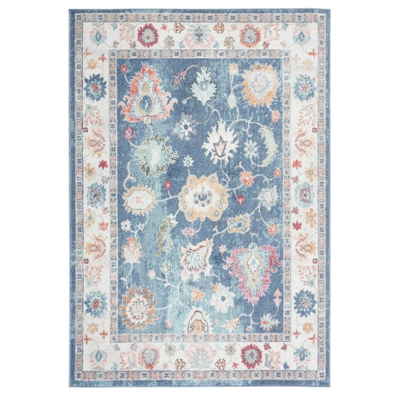 SAFAVIEH Phoenix Paisley Floral Area Rug, Navy/Ivory, 9' x 12'