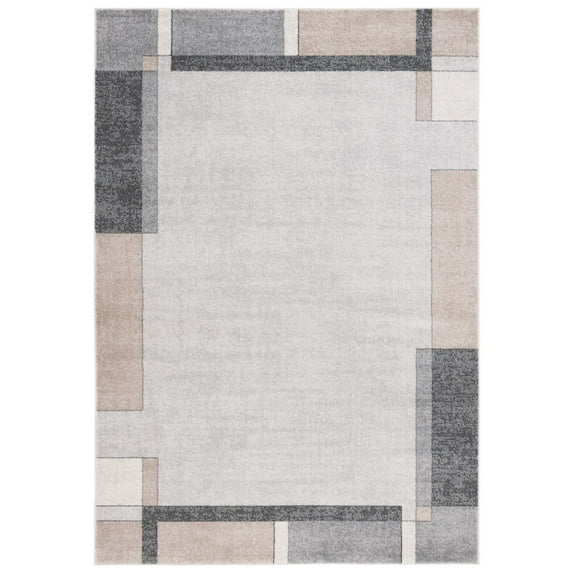 SAFAVIEH Phoenix Patton Geometric Runner Rug, Light Grey/Beige Charcoal, 2'2" x 9'