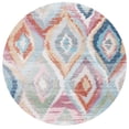 thumbnail image 1 of SAFAVIEH Phoenix Pemala Geometric Area Rug, Light Blue/Pink, 6'7" x 6'7" Round, 1 of 7