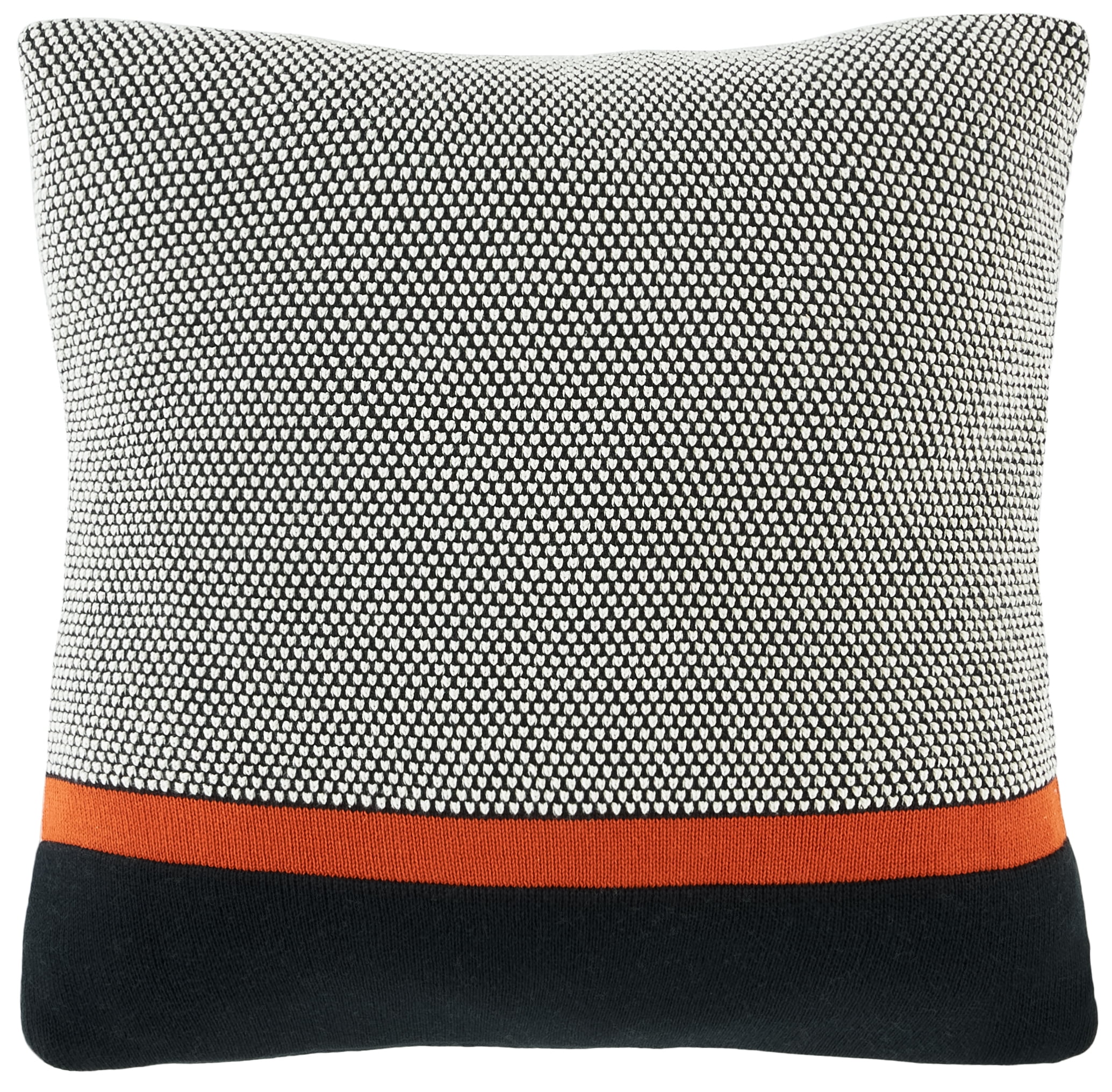 Pia 18x18 Black and Red Cotton Square Pillow