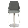 thumbnail image 1 of SAFAVIEH Pierro Gas Lift Bar Stool, Grey/Brushed Nickle (19 in. W x 22 in. D x 35/45 in. H), 1 of 12