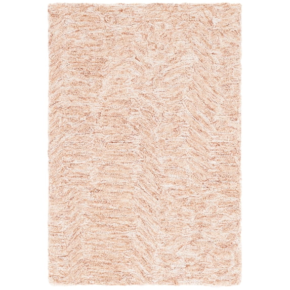 SAFAVIEH Pine Aleah Solid Area Rug, Rust/Ivory, 3' x 5'