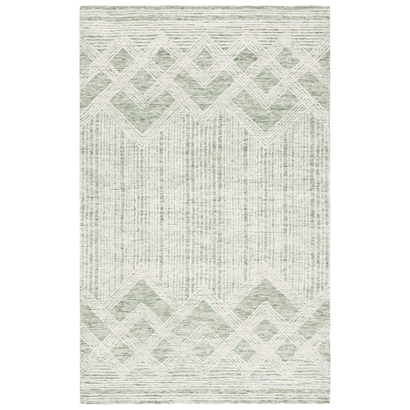 SAFAVIEH Pine Astrid Geometric Area Rug, Sage/Ivory, 8' x 10'