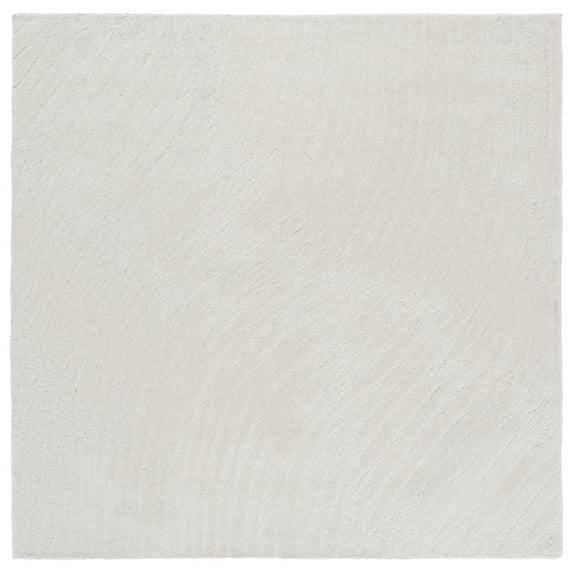 SAFAVIEH Pine Bernadette Solid Area Rug, Ivory, 6' x 6' Square