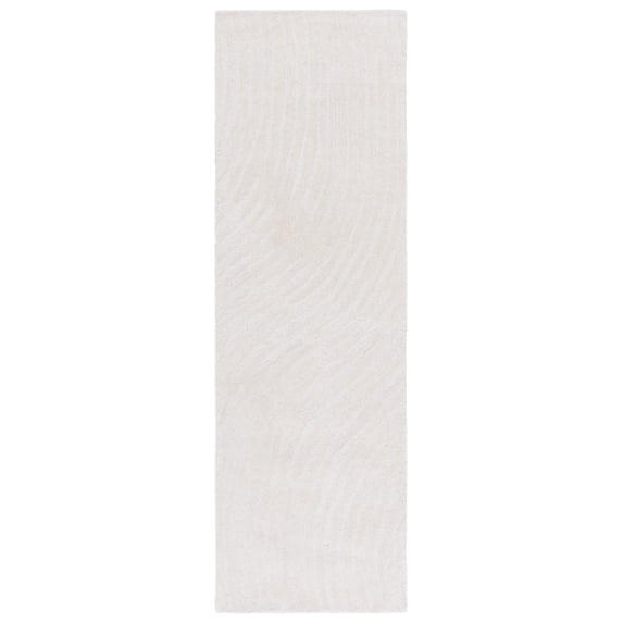 SAFAVIEH Pine Bernadette Solid Runner Rug, Ivory, 2'3" x 8'