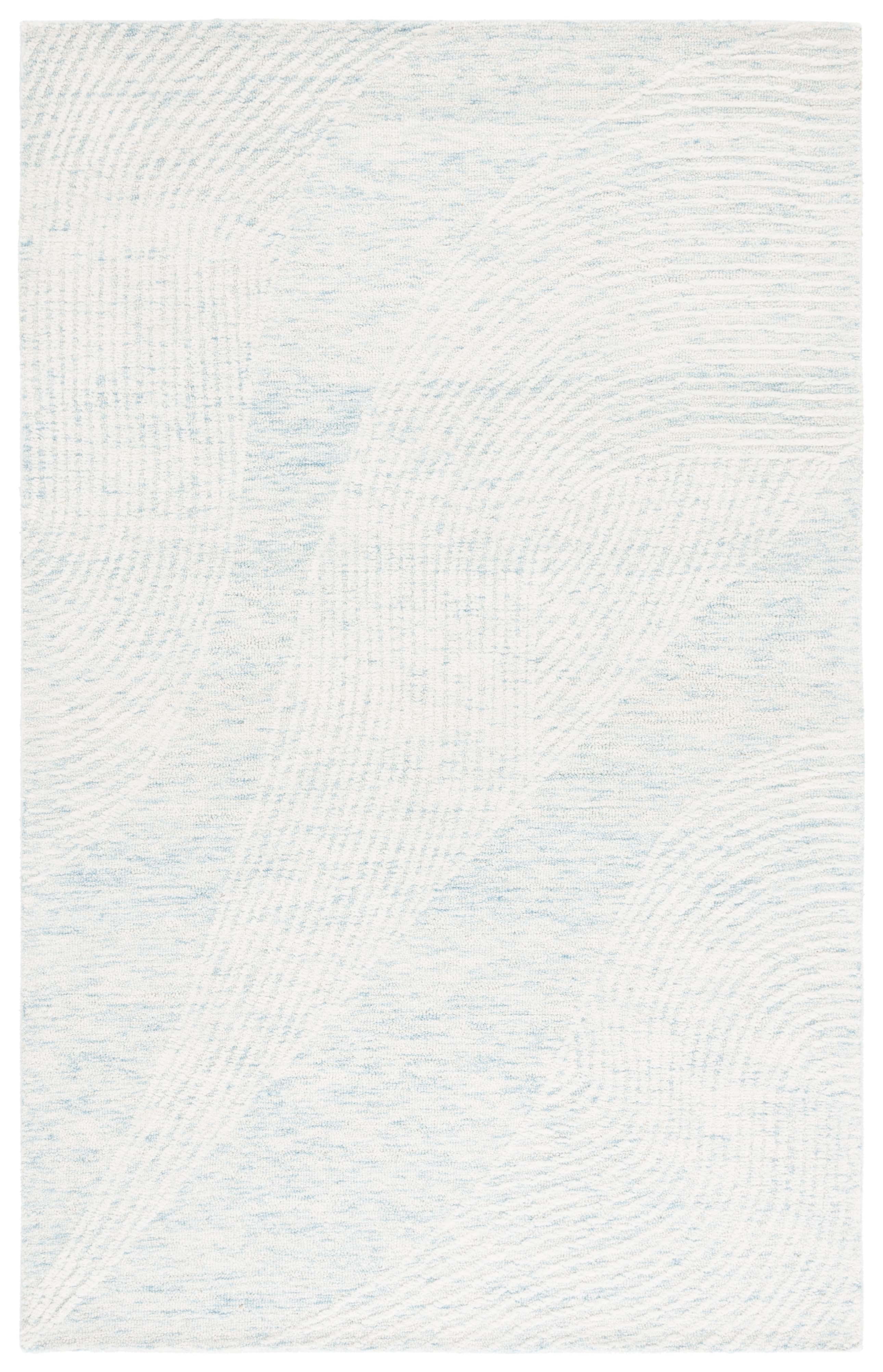 SAFAVIEH Pine Burke Abstract Area Rug, Turquoise/Ivory, 3' x 5'