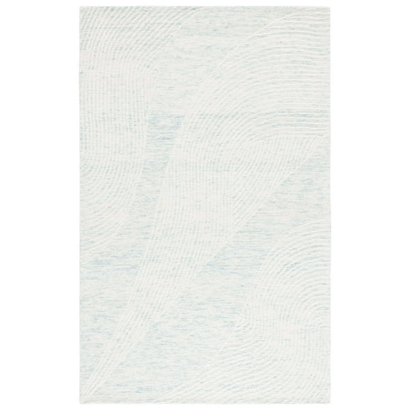 SAFAVIEH Pine Burke Abstract Area Rug, Turquoise/Ivory, 8' x 10'