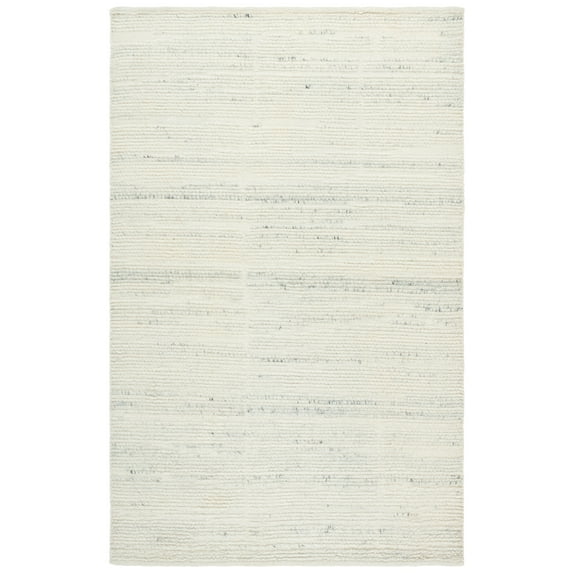 SAFAVIEH Pine Jeremy Solid Area Rug, Ivory/Light Grey, 5' x 8'