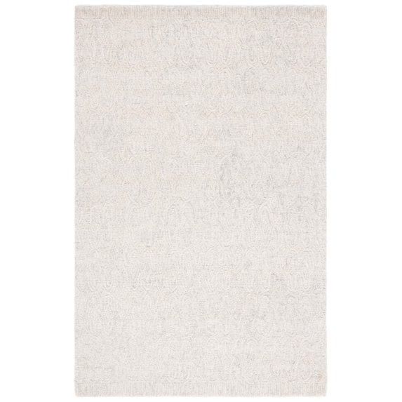 SAFAVIEH Pine Jessamine Solid Area Rug, Silver, 3' x 5'