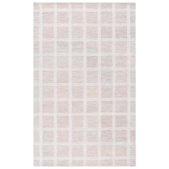 SAFAVIEH Pine Josh Geometric Area Rug, Rust/Ivory, 4' x 6'