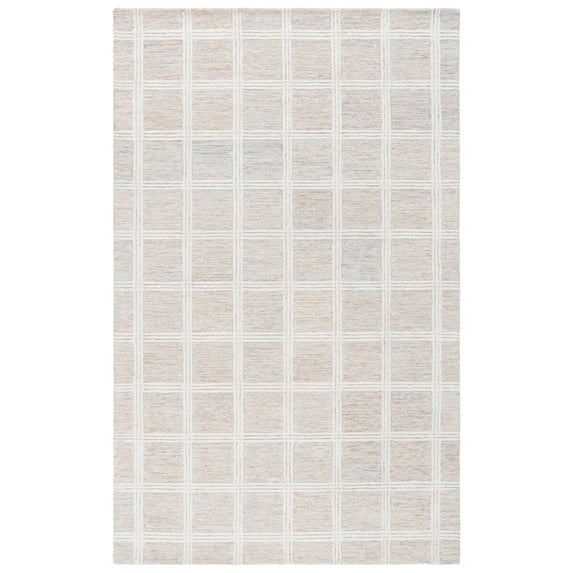 SAFAVIEH Pine Josh Geometric Area Rug, Rust/Ivory, 5' x 8'