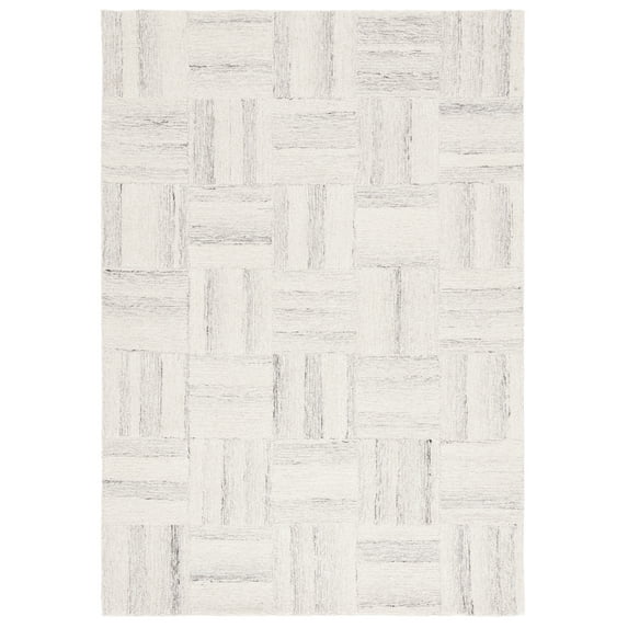 SAFAVIEH Pine Kierra Geometric Area Rug, Ivory/Grey, 3' x 5'