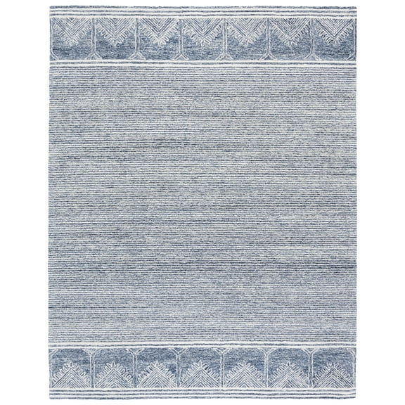 SAFAVIEH Pine Linette Geometric Area Rug, Blue/Ivory, 8' x 10'