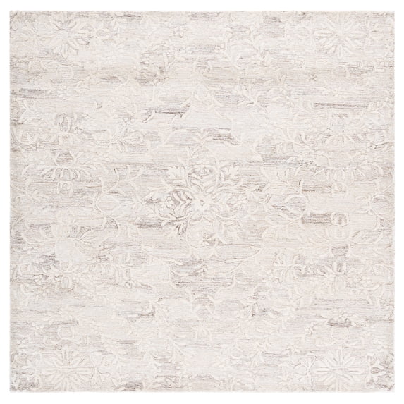 SAFAVIEH Pine Lorin Floral Area Rug, Beige/Ivory, 6' x 6' Square