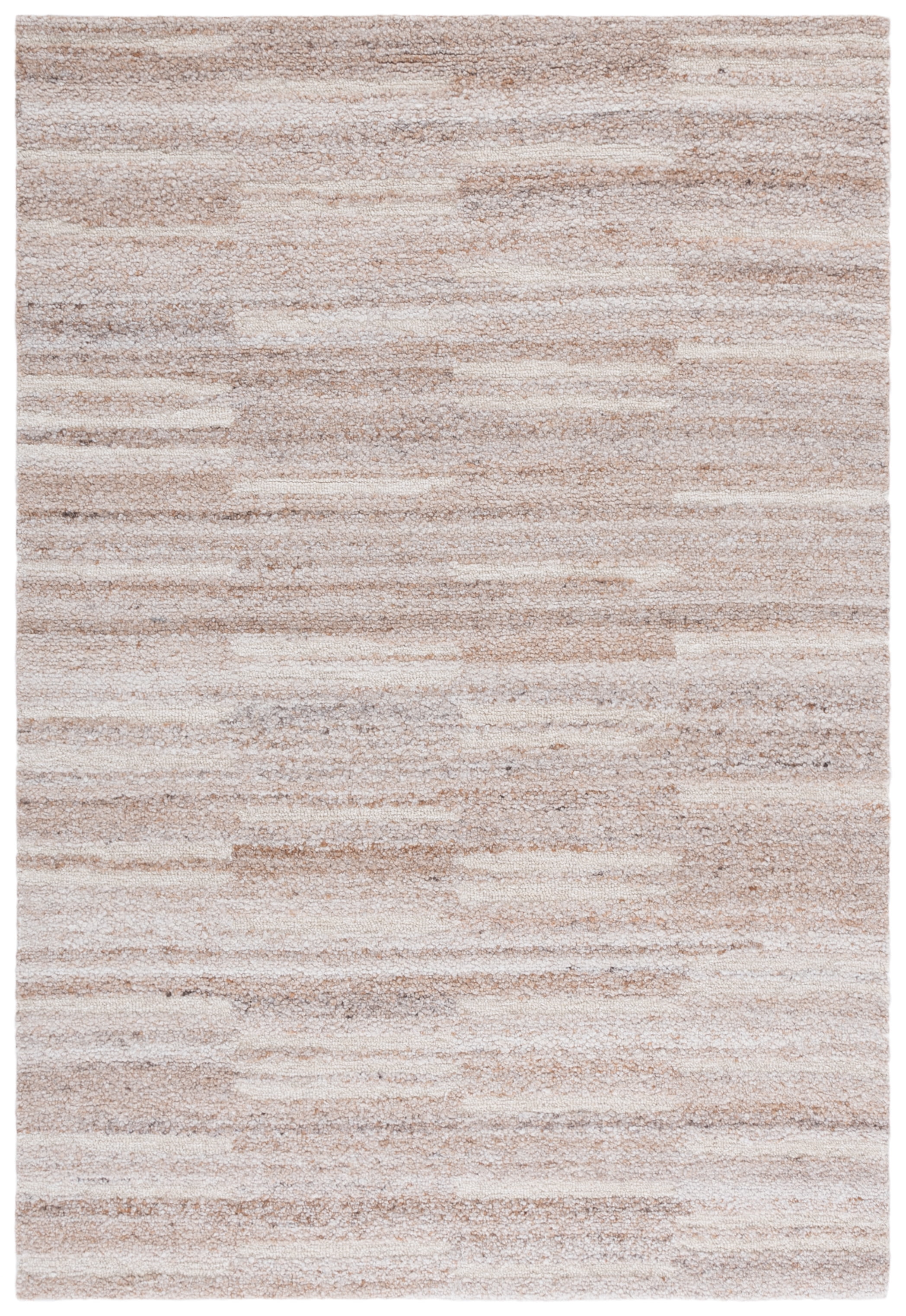 SAFAVIEH Pine Louella Striped Area Rug, Beige/Light Rust, 4' x 6'