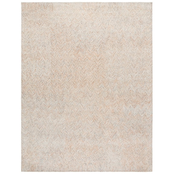 SAFAVIEH Pine Maria Geometric Area Rug, Rust/Light Gray, 8' x 10'
