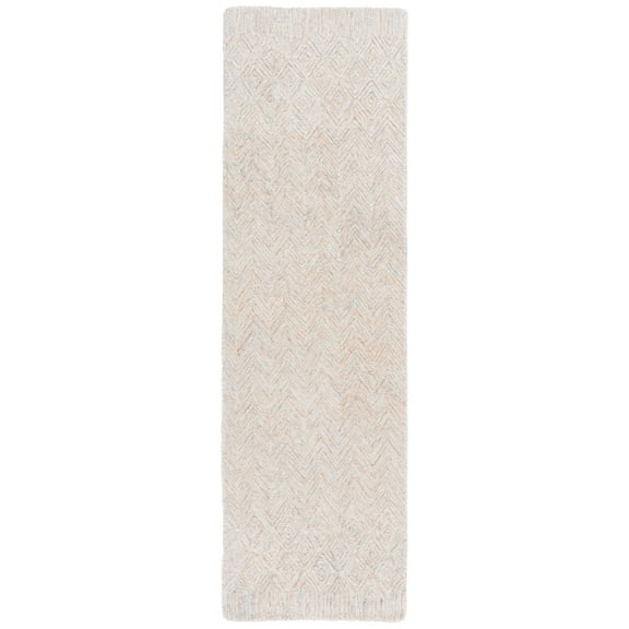 SAFAVIEH Pine Maria Geometric Runner Rug, Rust/Light Gray, 2'3" x 8'