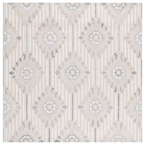 SAFAVIEH Pine Mariko Oriental Area Rug, Beige/Ivory, 6' x 6' Square
