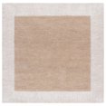 thumbnail image 1 of SAFAVIEH Pine Martha Solid Wool Area Rug, Dark Beige/Ivory, 6' x 6' Square, 1 of 10
