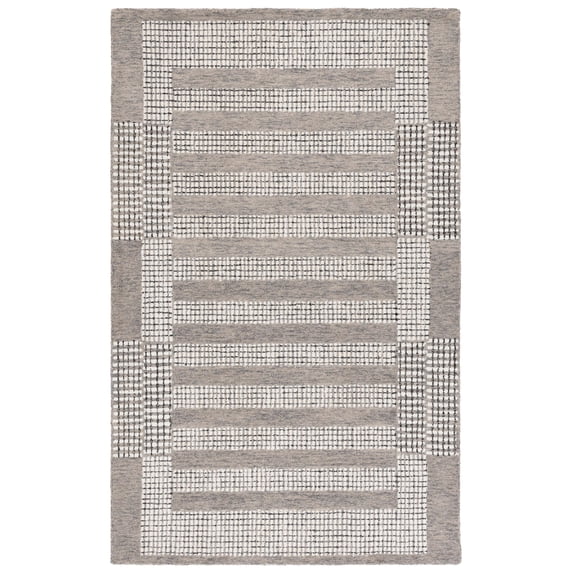 SAFAVIEH Pine Qendro Geometric Area Rug, Grey/Ivory, 5' x 8'