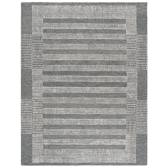 SAFAVIEH Pine Qendro Geometric Area Rug, Grey/Ivory, 8' x 10'