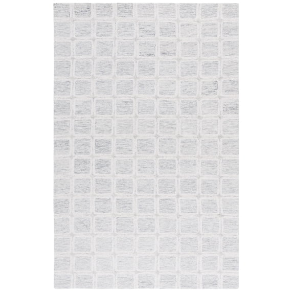 SAFAVIEH Pine Skyler Geometric Area Rug, Grey/Ivory, 6' x 9'