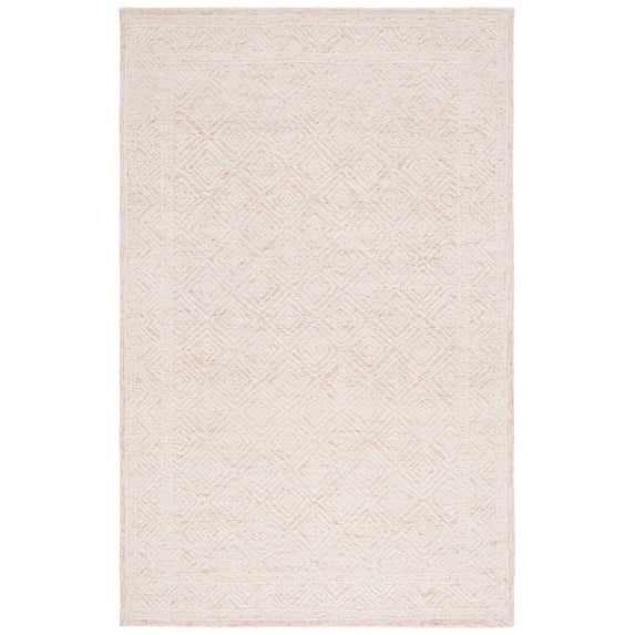 SAFAVIEH Pine Timothy Geometric Area Rug, Ivory/Orange, 5' x 8'