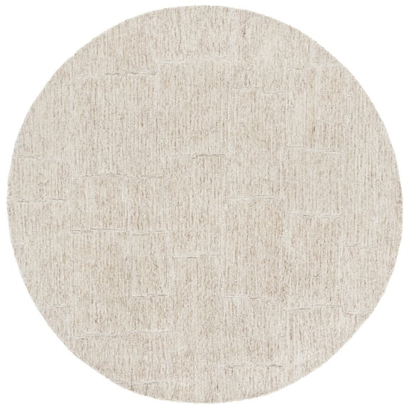 SAFAVIEH Pine Valerie Solid Area Rug, Beige, 6' x 6' Round