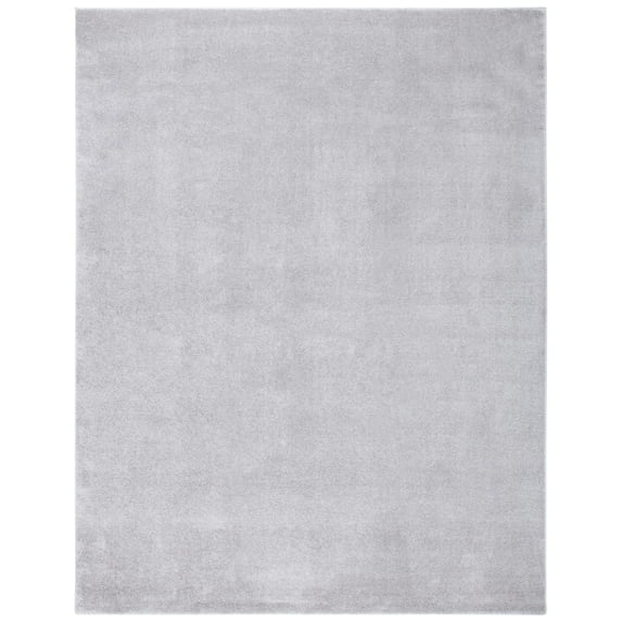 SAFAVIEH Plain and Solid Carleen Solid Plush Area Rug, Light Grey, 4'5" x 6'5"