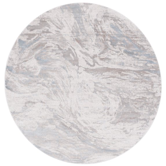 SAFAVIEH Platinum Aisha Abstract Area Rug, Gray/Ivory Beige, 6'7" x 6'7" Round