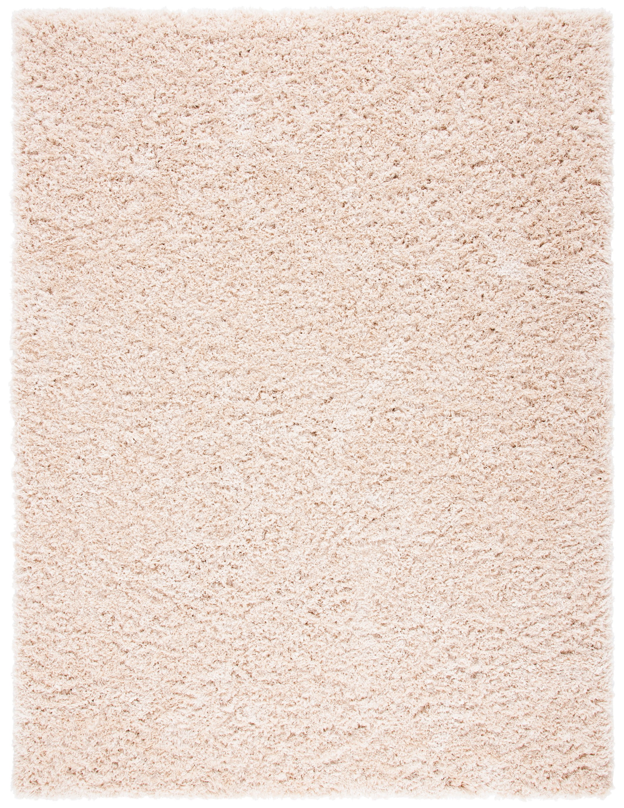 SAFAVIEH Polar Abbot Solid Plush Shag Area Rug, Light Beige, 10' x 14'
