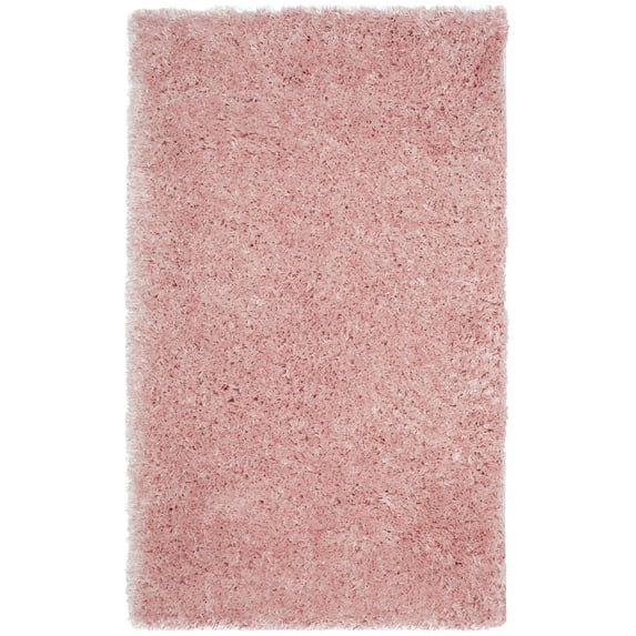 SAFAVIEH Polar Abbot Solid Shag Area Rug, Light Pink, 2'3" x 4'