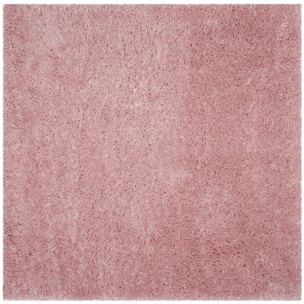 46" Red Synthetic Shag Square Area Rug